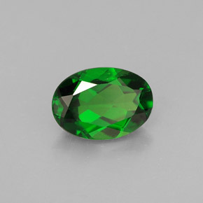 Diopsídio de cromo verde natural 0,79ct, corte oval, VS