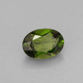 Diopsídio de Cromo Verde Natural 0,93ct, Corte Oval, VS