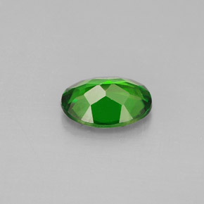 Diopsídio de cromo verde natural 0,77ct, corte oval, VVS-VS
