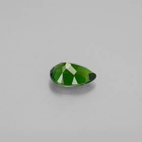Diopsídio de cromo verde natural 0,74ct, formato de pêra, VS