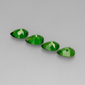 Pedras preciosas de diopsídio de cromo verde natural de  ct, formato de pêra, VS
