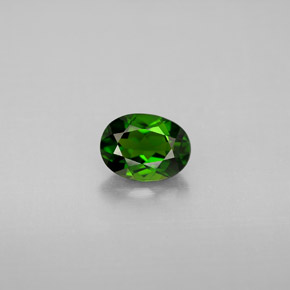 Diopsídio de Cromo Verde Natural 0.73ct, Corte Oval, VVS-VS