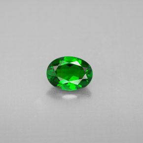 Diopsídio de cromo verde natural 0,84ct, corte oval, VVS-VS
