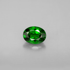 Diopsídio de cromo verde natural 0,98ct, corte oval, VS