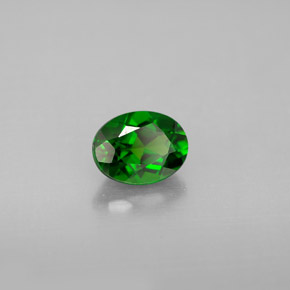 Diopsídio de cromo verde natural 0,98ct, corte oval, VS