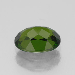 Diopsídio de cromo verde natural 1,00ct, corte oval, VS