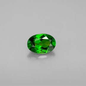 Diopsídio de cromo verde natural 0,84ct, corte oval, VS