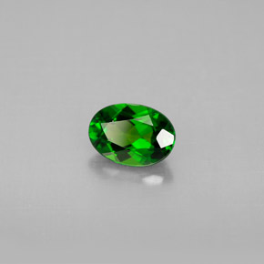 Diopsídio de cromo verde natural 0,84ct, corte oval, VS