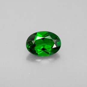 Diopsídio de cromo verde natural 0,85ct, corte oval, VS