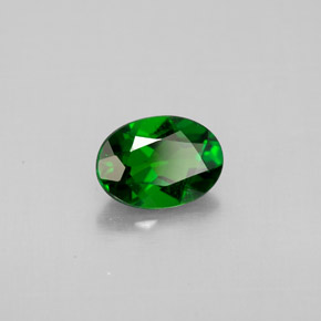 Diopsídio de cromo verde natural 0,85ct, corte oval, VS
