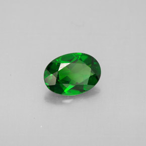 Diopsídio de cromo verde natural 0,79ct, corte oval, VVS-VS