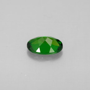 Diopsídio de cromo verde natural 0,79ct, corte oval, VVS-VS