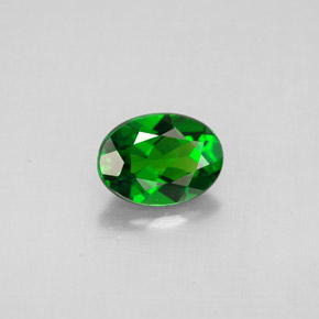 Diopsídio de cromo verde natural 0,88ct, corte oval, VS