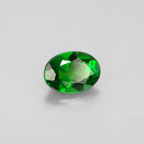 Diopsídio de cromo verde natural 0,88ct, corte oval, VS
