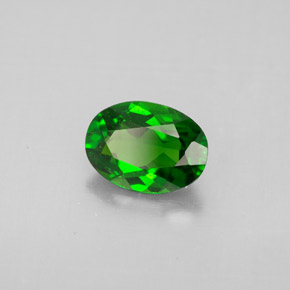 Diopsídio de Cromo Verde Natural 1.06ct, Corte Oval, VS-SI