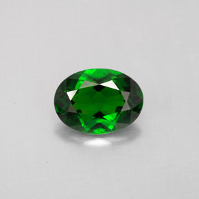 Diopsídio de cromo verde natural 1,15ct, corte oval, VS-SI