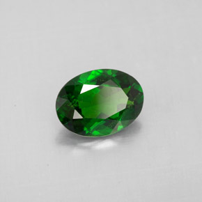 Diopsídio de cromo verde natural 1,15ct, corte oval, VS-SI