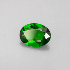 Diopsídio de cromo verde natural 1,10ct, corte oval, VS-SI
