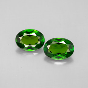 Pedras preciosas de diopsídio de cromo verde natural de  ct, corte oval, VVS-VS