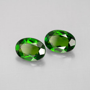 Pedras preciosas de diopsídio de cromo verde natural de  ct, corte oval, VVS-VS