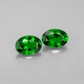 Pedras preciosas de diopsídio de cromo verde natural de  ct, corte oval, VVS-VS