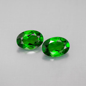 Pedras preciosas de diopsídio de cromo verde natural de  ct, corte oval, VVS-VS