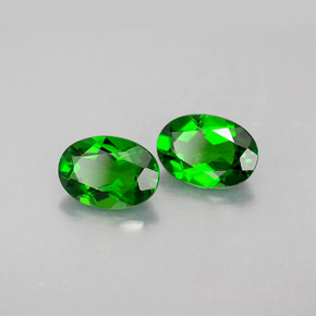 Pedras preciosas de diopsídio de cromo verde natural de  ct, corte oval, VVS-VS