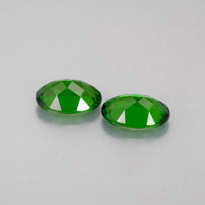 Pedras preciosas de diopsídio de cromo verde natural de  ct, corte oval, VVS-VS