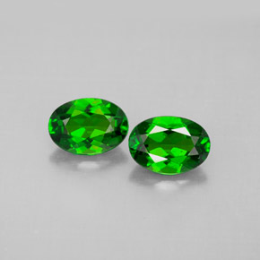 Pedras preciosas de diopsídio de cromo verde natural de  ct, corte oval, VVS-VS