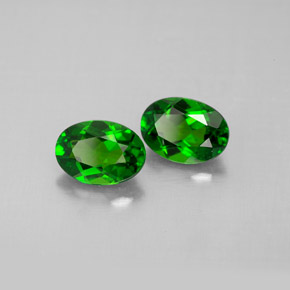 Pedras preciosas de diopsídio de cromo verde natural de  ct, corte oval, VVS-VS