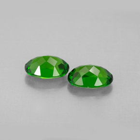 Pedras preciosas de diopsídio de cromo verde natural de  ct, corte oval, VVS-VS