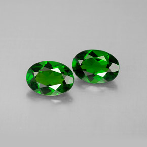 Pedras preciosas de diopsídio de cromo verde natural de  ct, corte oval, VVS-VS