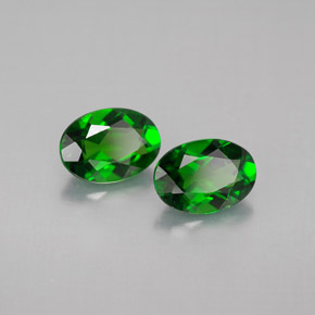Pedras preciosas de diopsídio de cromo verde natural de  ct, corte oval, VVS-VS