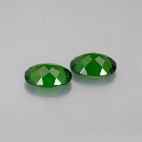 Pedras preciosas de diopsídio de cromo verde natural de  ct, corte oval, VVS-VS