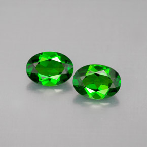 Pedras preciosas de diopsídio de cromo verde natural de  ct, corte oval, VVS-VS