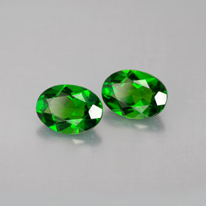 Pedras preciosas de diopsídio de cromo verde natural de  ct, corte oval, VVS-VS