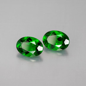 Pedras preciosas de diopsídio de cromo verde natural de  ct, corte oval, VVS-VS