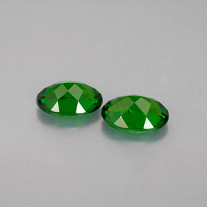 Pedras preciosas de diopsídio de cromo verde natural de  ct, corte oval, VVS-VS