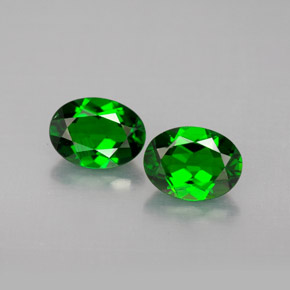 Pedras preciosas de diopsídio de cromo verde natural de  ct, corte oval, VVS-VS