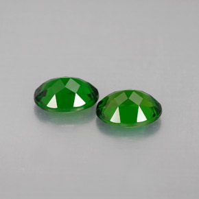 Pedras preciosas de diopsídio de cromo verde natural de  ct, corte oval, VVS-VS