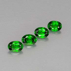 Pedras preciosas de diopsídio de cromo verde natural de  ct, corte oval, VVS-VS