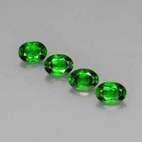 Pedras preciosas de diopsídio de cromo verde natural de  ct, corte oval, VVS-VS