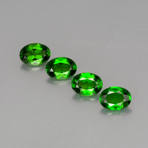 Pedras preciosas de diopsídio de cromo verde natural de  ct, corte oval, VVS-VS