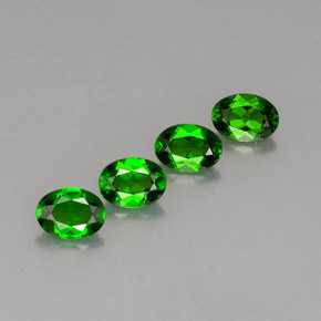 Pedras preciosas de diopsídio de cromo verde natural de  ct, corte oval, VVS-VS