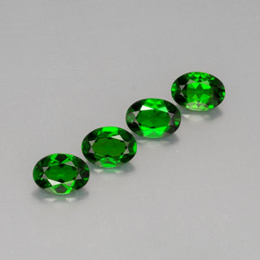 Pedras preciosas de diopsídio de cromo verde natural de  ct, corte oval, VVS-VS
