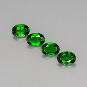 Pedras preciosas de diopsídio de cromo verde natural de  ct, corte oval, VVS-VS