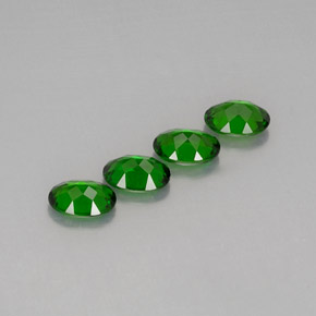 Pedras preciosas de diopsídio de cromo verde natural de  ct, corte oval, VVS-VS