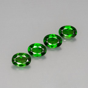 Pedras preciosas de diopsídio de cromo verde natural de  ct, corte oval, VVS-VS