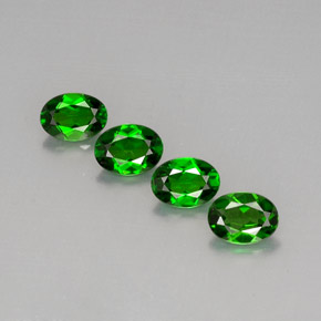 Pedras preciosas de diopsídio de cromo verde natural de  ct, corte oval, VVS-VS