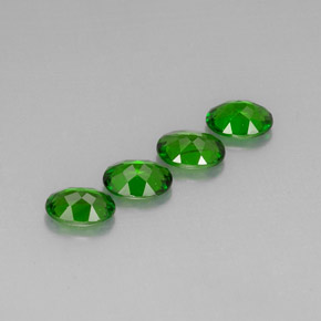 Pedras preciosas de diopsídio de cromo verde natural de  ct, corte oval, VVS-VS